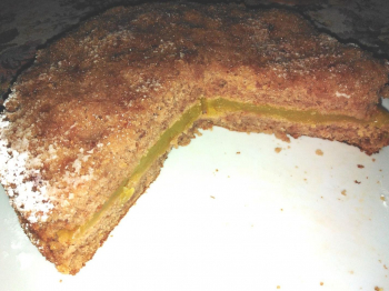 Torta yogurt e cacao con crema agli agrumi