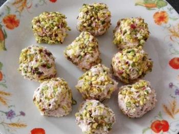 Polpette mortadella e pistacchio senza cottura