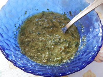 Pesto olive e mandorle