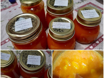 Confettura di pesche, zafferano e cardamomo