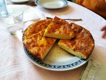 Frittata di patate dolci e pancetta