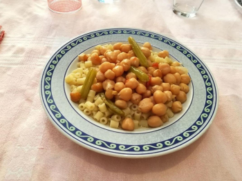 Pasta con i ceci e curcuma