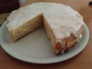 Torta con crema al miele