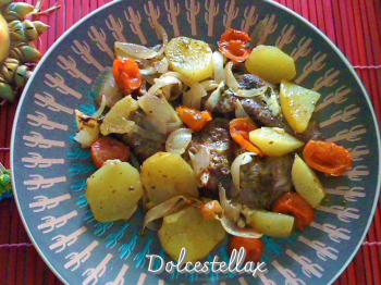 Carne alla pizzaiola con provola al forno alla siciliana