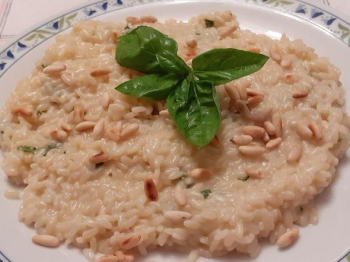risotto basilico e pinoli