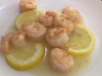 Gamberi con crema di limone