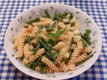 fusilli con fagiolini e patate