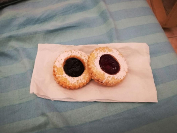 Occhi di bue con la frolla alle mandorle