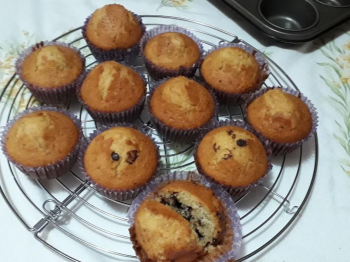 Maffin con gocce di cioccolato