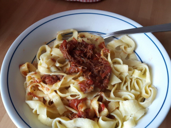 Tagliatelle al ragù di cinghiale