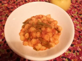 Gnocchetti di patate al ragù di sgombro e fagiolini