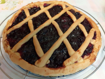 crostata di more con frolla all'olio