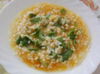 Risotto zucca e rucola