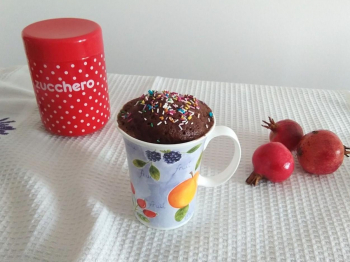 Torta in tazza ciocco-caffé