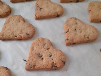 Cuori con gocce di cioccolato