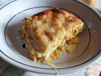 Lasagne zucca speck e scamorza