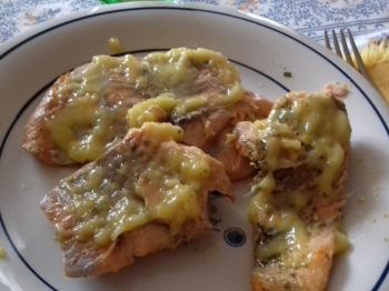Trota salmonata al'arancia