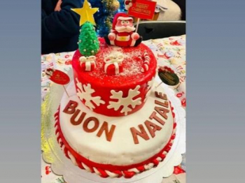Torta Di Natale in pasta di zucchero 🎄🎅🎁