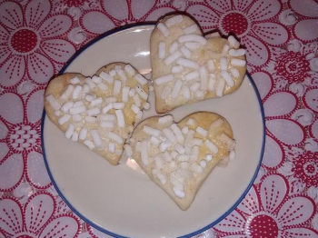 Cuoricini con granella di zucchero