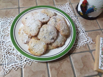 Cookies mais, uvetta e noci