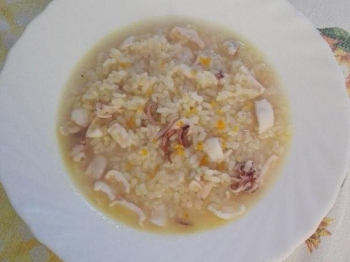 Risotto calamari e arancia