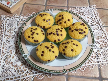 Muffin di zucca e gocce di cioccolato della dolcina Rosariapittera