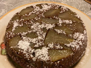 Torta cioccolato e pere rovesciata 🍐