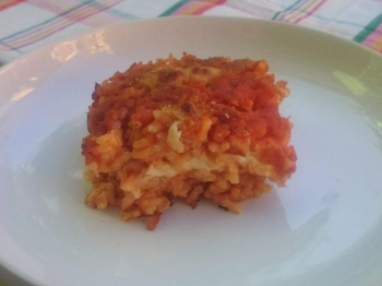 Timballo di riso al pomodoro