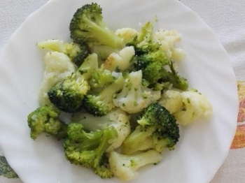 Broccoli e cavolfiore in padella
