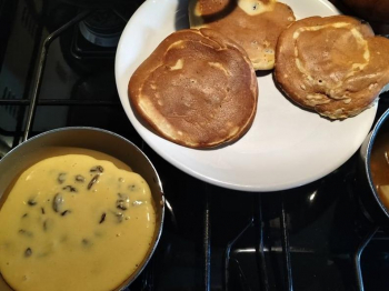 pancake con uvetta