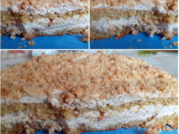 Torta di nocciole e panna