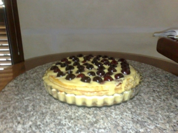 torta di ciliege con crema pasticcera