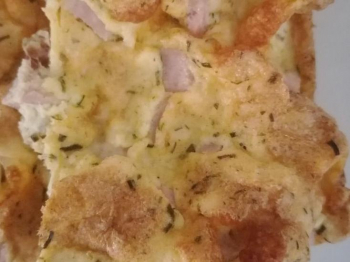 Frittata al forno con prosciutto e galbanino