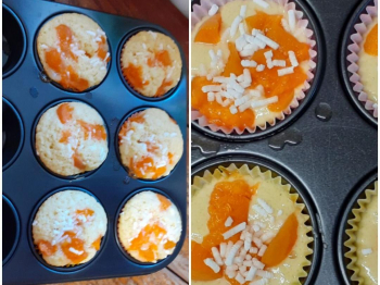 Muffins mandorle, albicocche e rum
