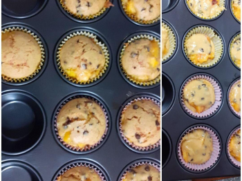 Muffins vegani pesca e cioccolato