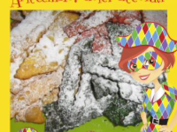 Chiacchere di carnevale colorate