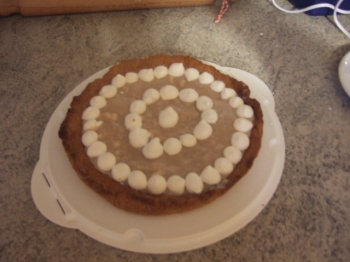 crostata con marronata e meringhe