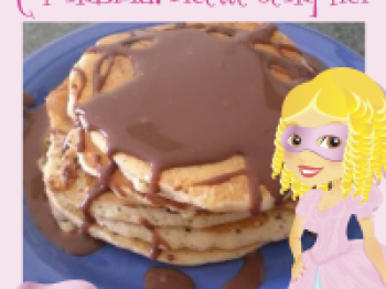 Pancake alle mele con crema al cioccolato