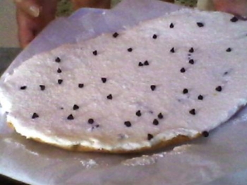 cheesecake con gocce di cioccolato