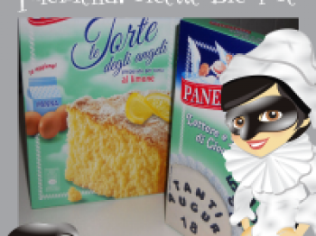 torta al limone con lettere e numeri di cioccolato
