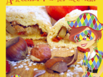 Strudel di mele, nocciole e bacche di goji