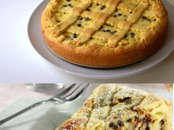 Crostata con mascarpone e gocce di cioccolato