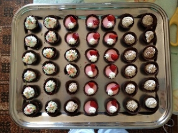 Pirottini di cioccolato colorati