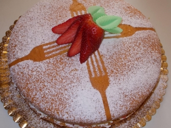 Toeta Margherita con panna e fragole