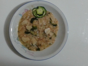 risotto con zucchine verdi