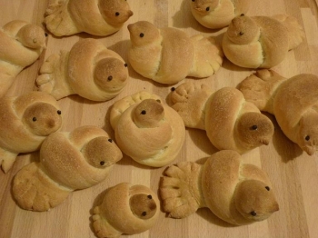 Colombine di pane al latte