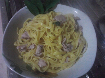 Tagliolini al limone e bocconcini di conoglio
