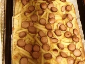 Pizza Wurstel e patatine