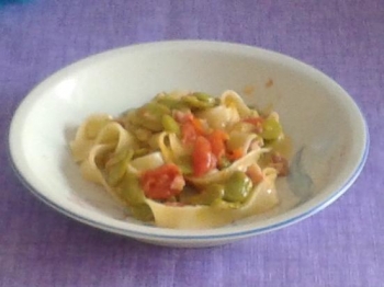 pasta fave e pancetta