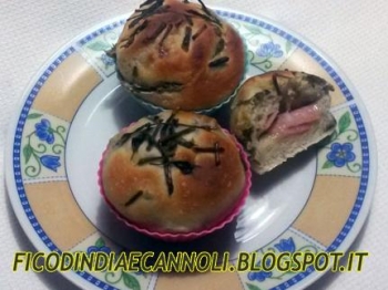 Cup Cake di Pizza Asparagi Prosciutto e Formaggio